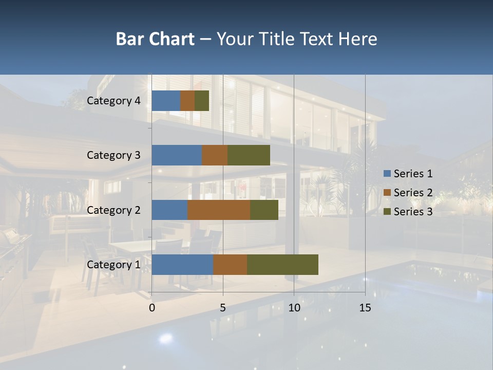 Large House With Pool PowerPoint Template