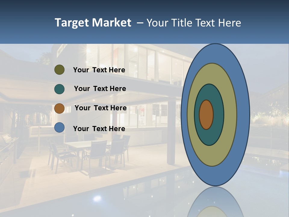 Large House With Pool PowerPoint Template