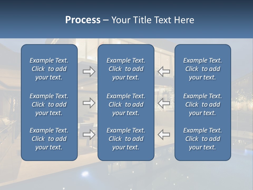 Large House With Pool PowerPoint Template
