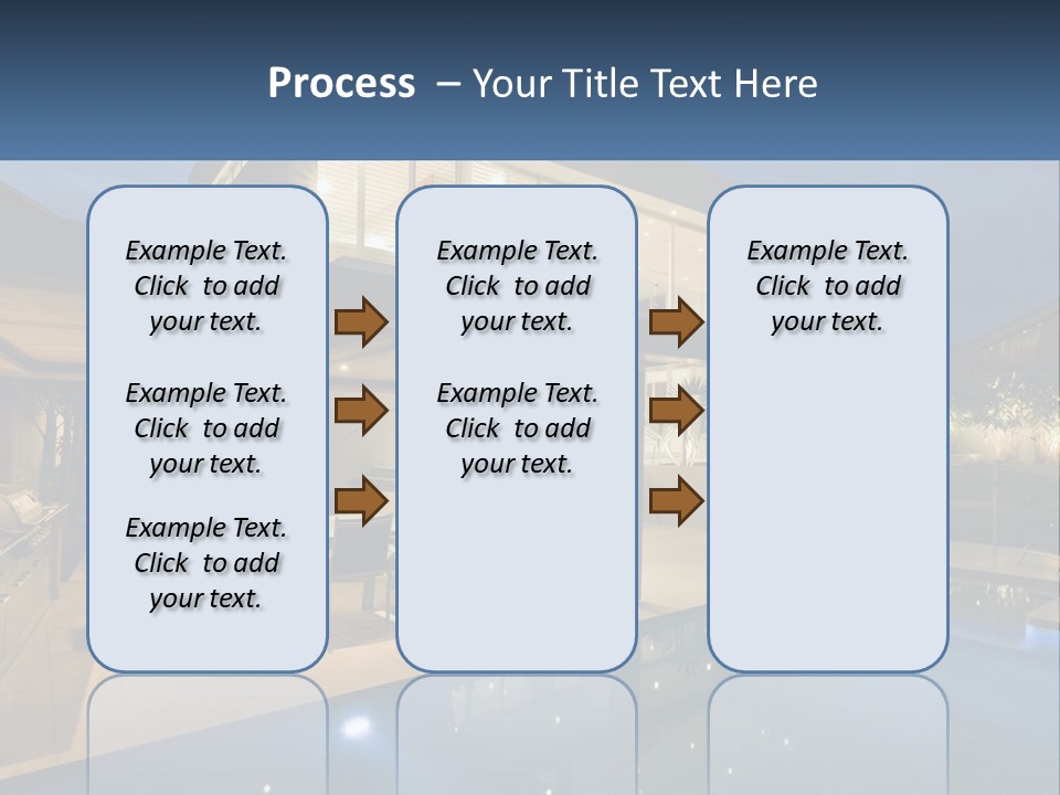Large House With Pool PowerPoint Template