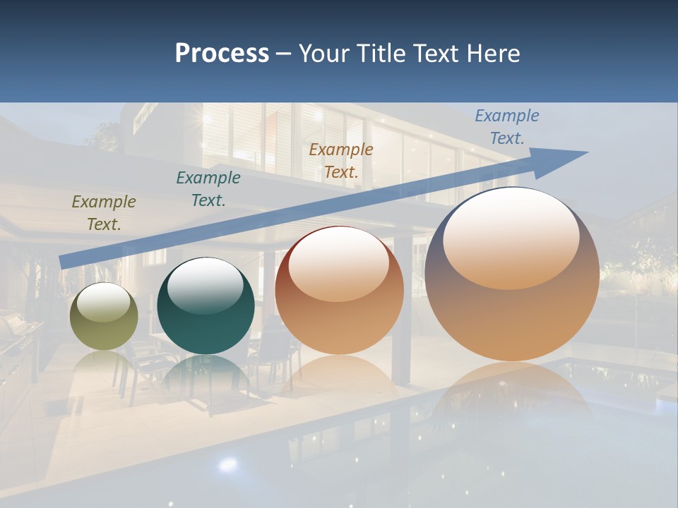 Large House With Pool PowerPoint Template