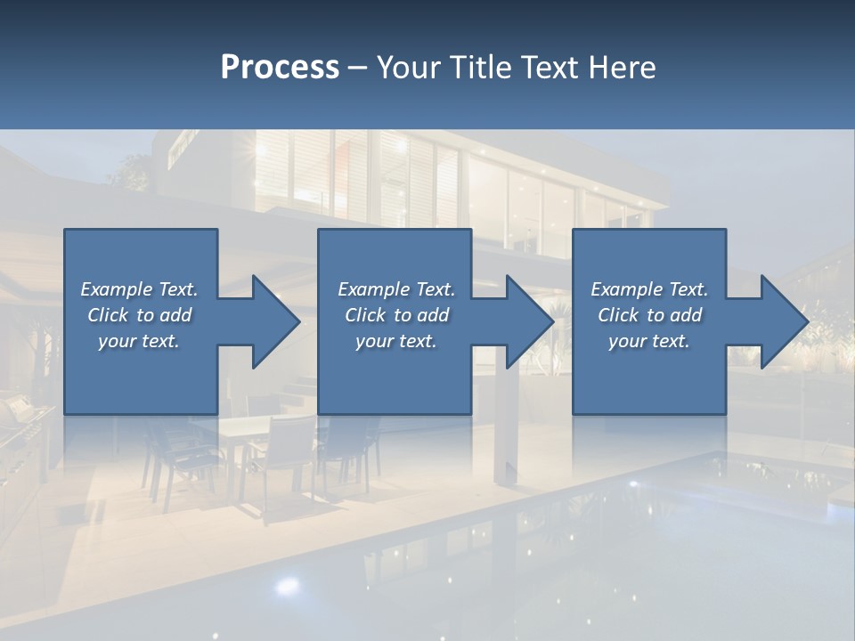 Large House With Pool PowerPoint Template