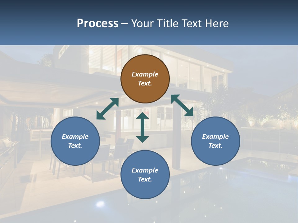 Large House With Pool PowerPoint Template