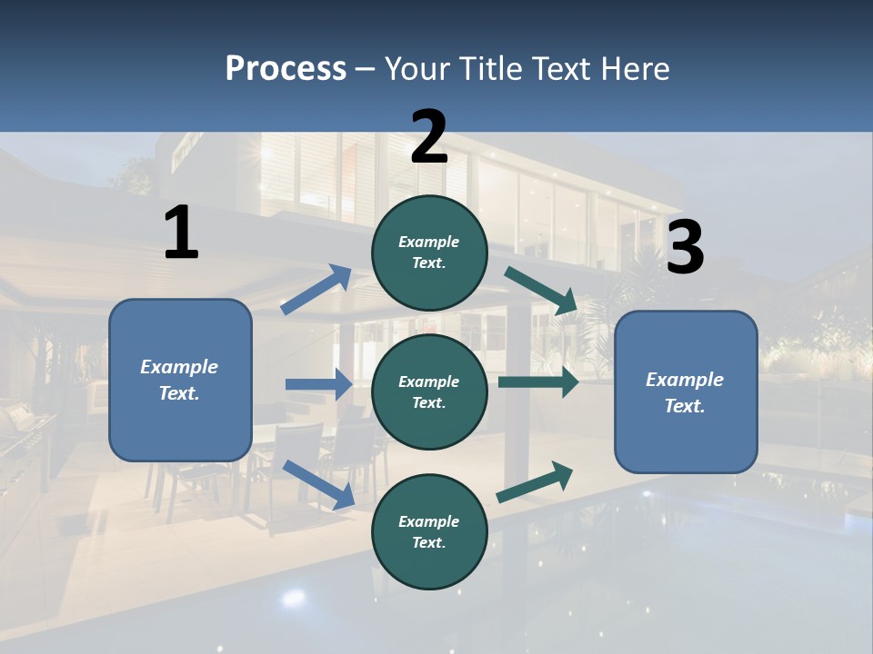 Large House With Pool PowerPoint Template