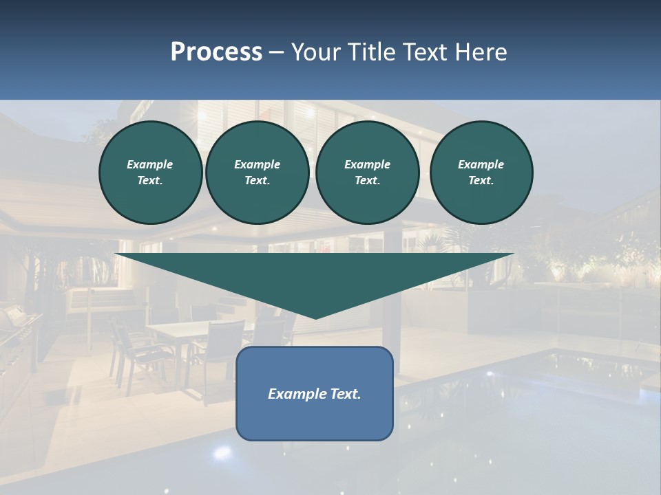 Large House With Pool PowerPoint Template