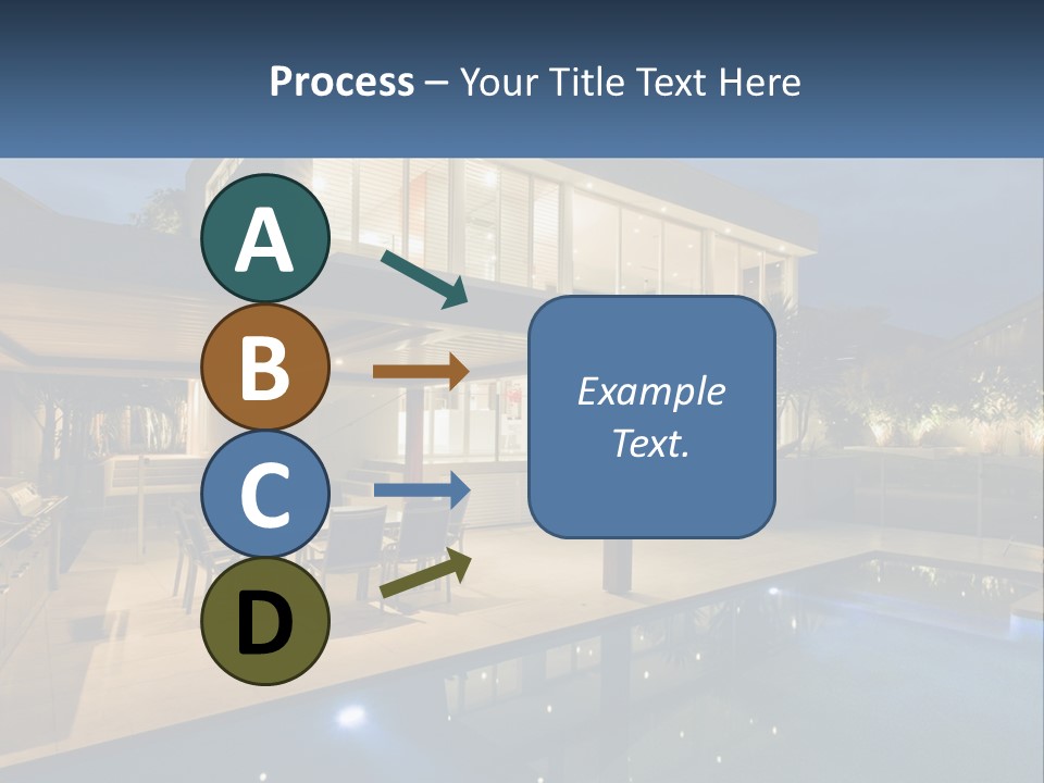 Large House With Pool PowerPoint Template