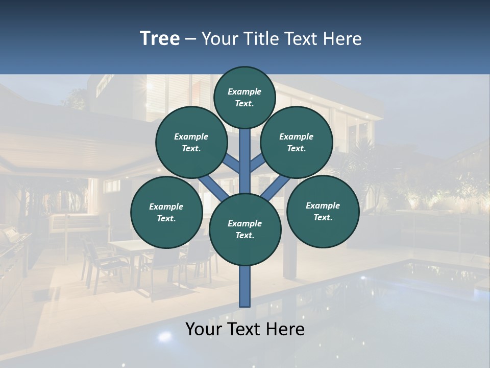 Large House With Pool PowerPoint Template