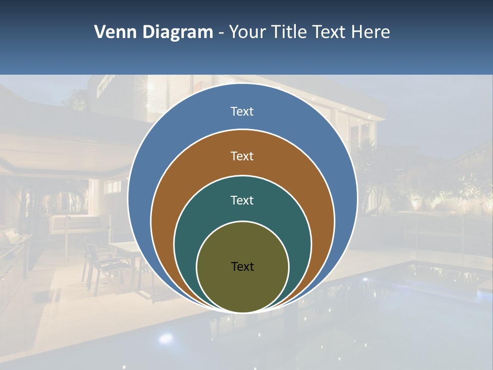 Large House With Pool PowerPoint Template