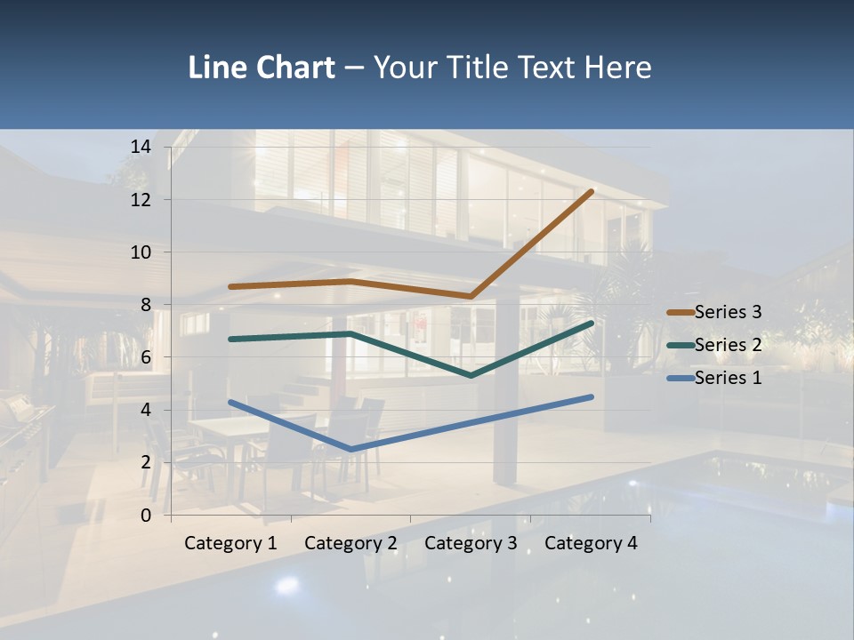 Large House With Pool PowerPoint Template