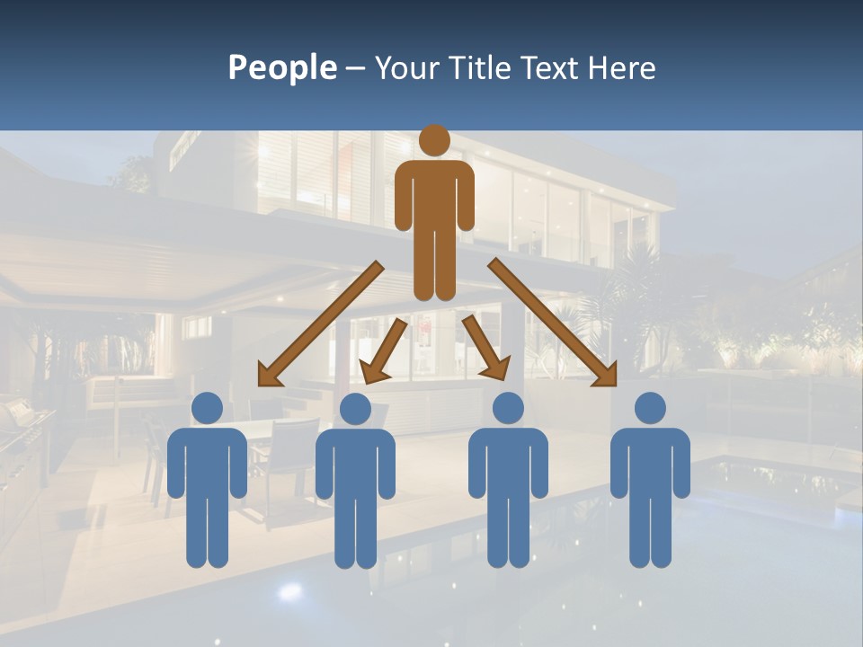 Large House With Pool PowerPoint Template