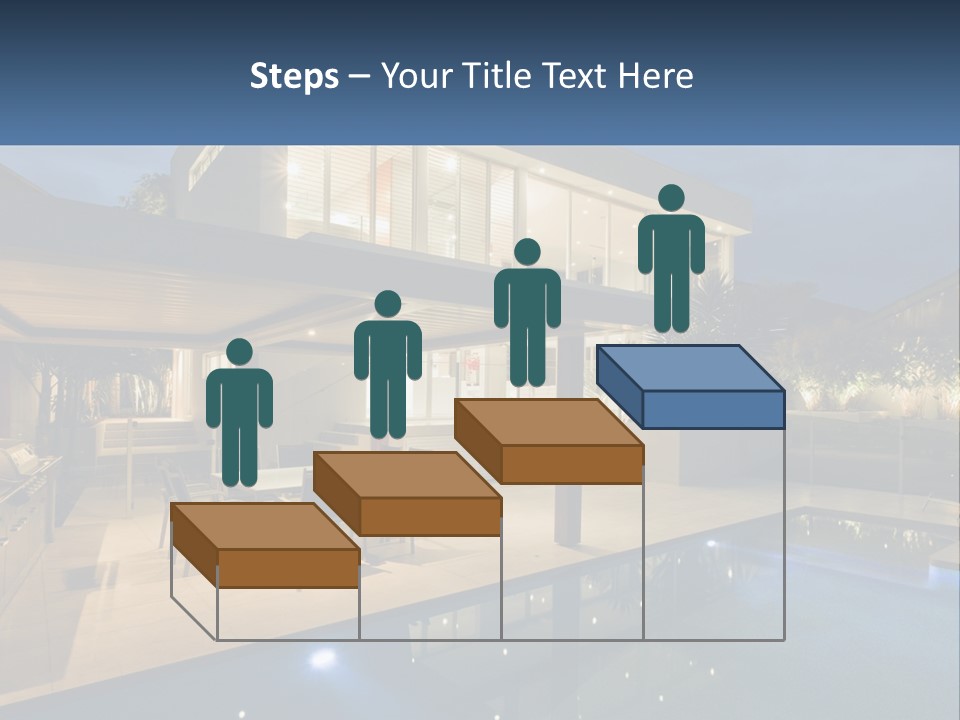 Large House With Pool PowerPoint Template