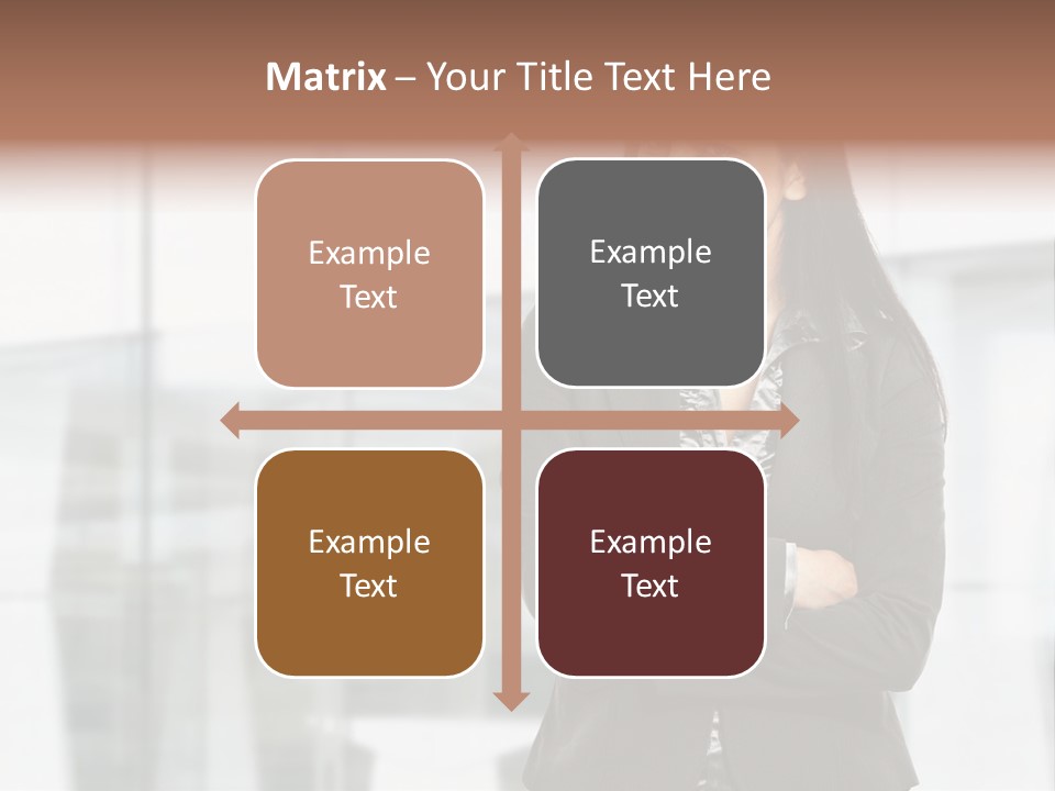 Girl Near The Office PowerPoint Template