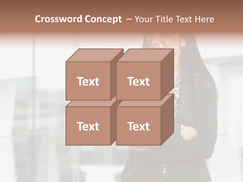 Girl Near The Office PowerPoint Template