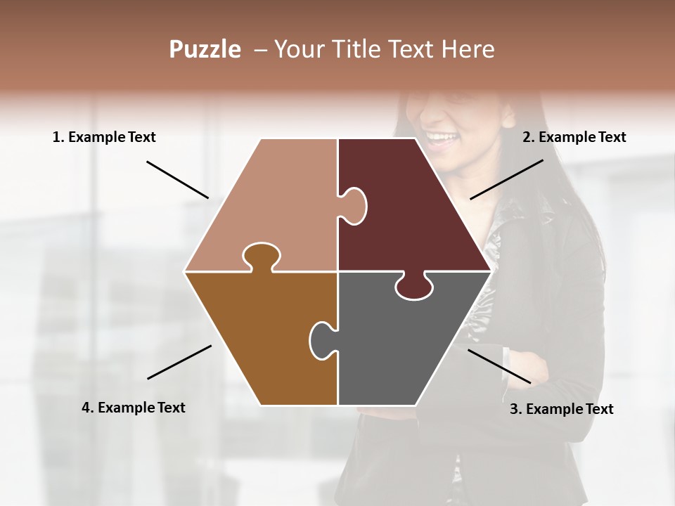 Girl Near The Office PowerPoint Template