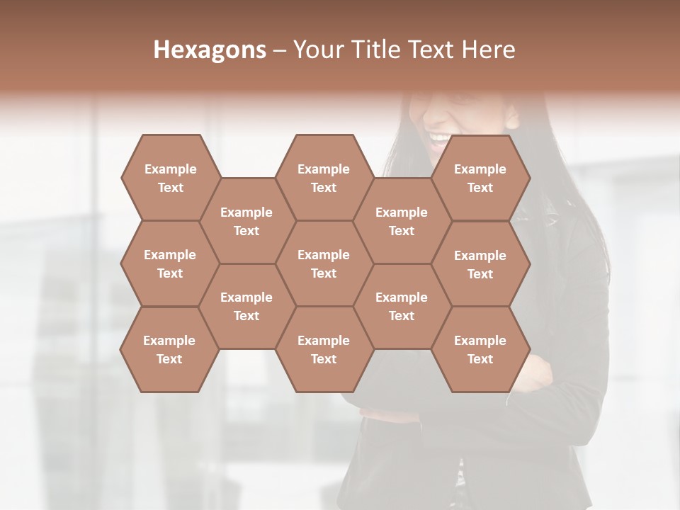 Girl Near The Office PowerPoint Template