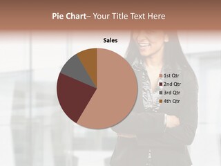 Girl Near The Office PowerPoint Template