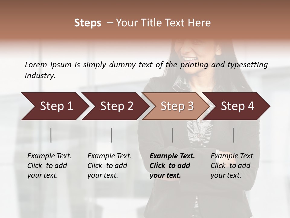 Girl Near The Office PowerPoint Template