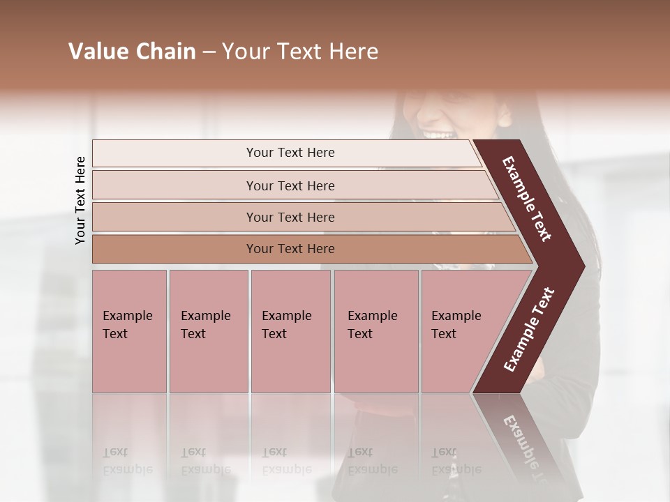 Girl Near The Office PowerPoint Template