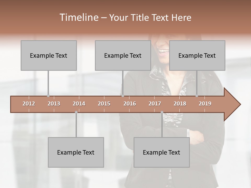 Girl Near The Office PowerPoint Template