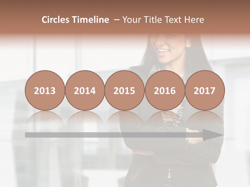 Girl Near The Office PowerPoint Template