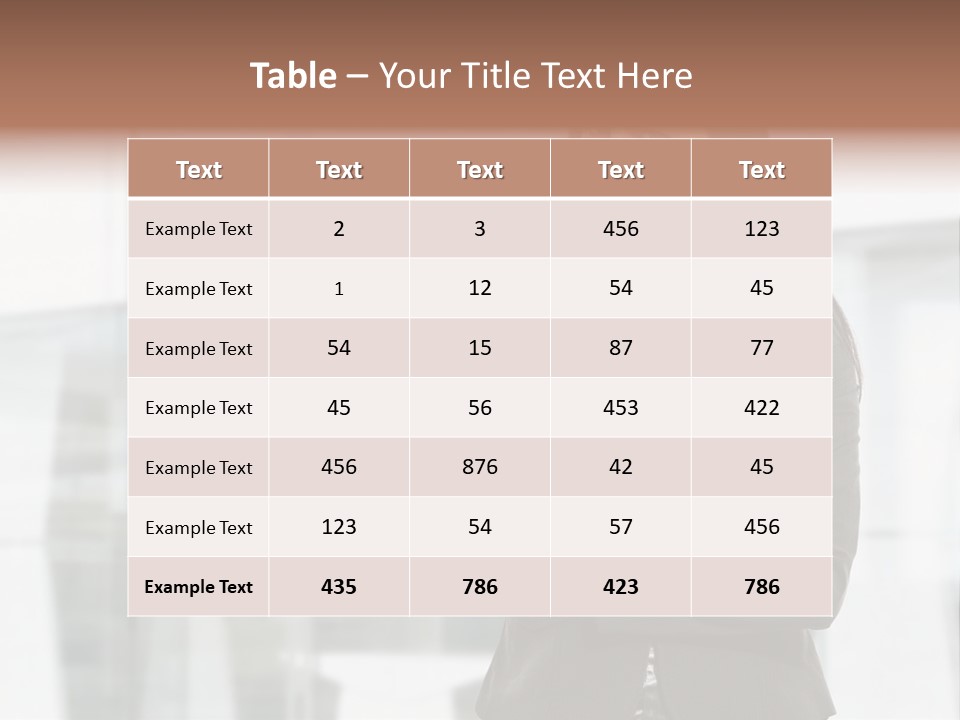 Girl Near The Office PowerPoint Template