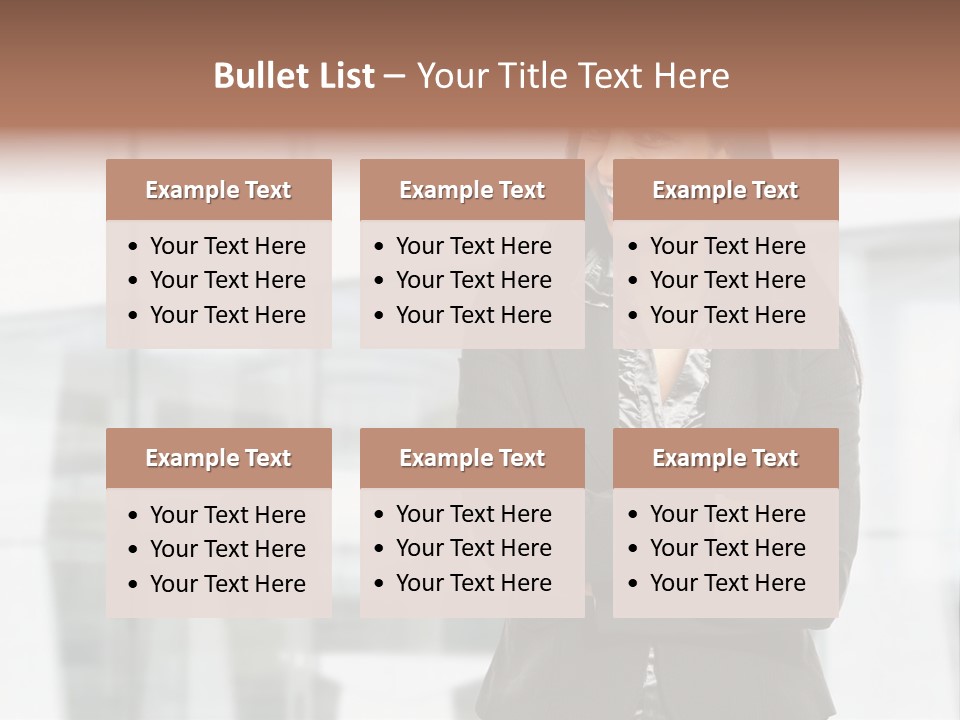 Girl Near The Office PowerPoint Template