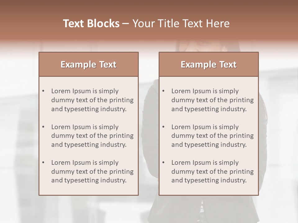 Girl Near The Office PowerPoint Template