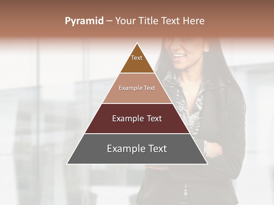 Girl Near The Office PowerPoint Template