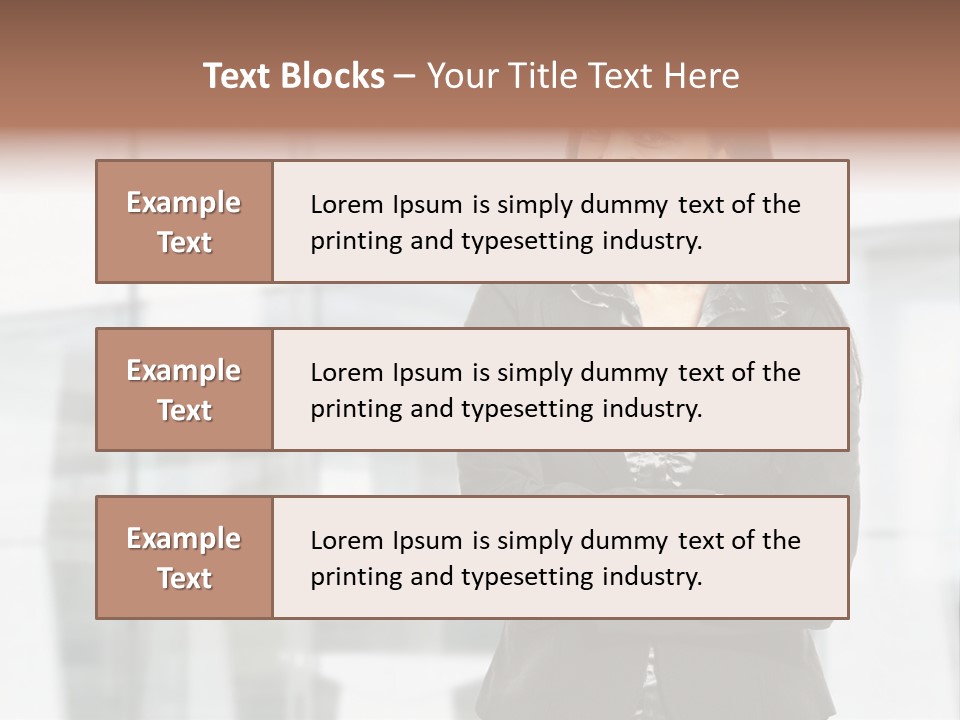 Girl Near The Office PowerPoint Template