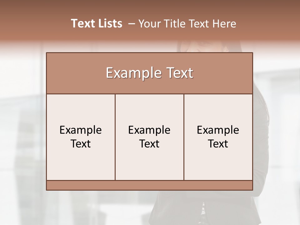 Girl Near The Office PowerPoint Template