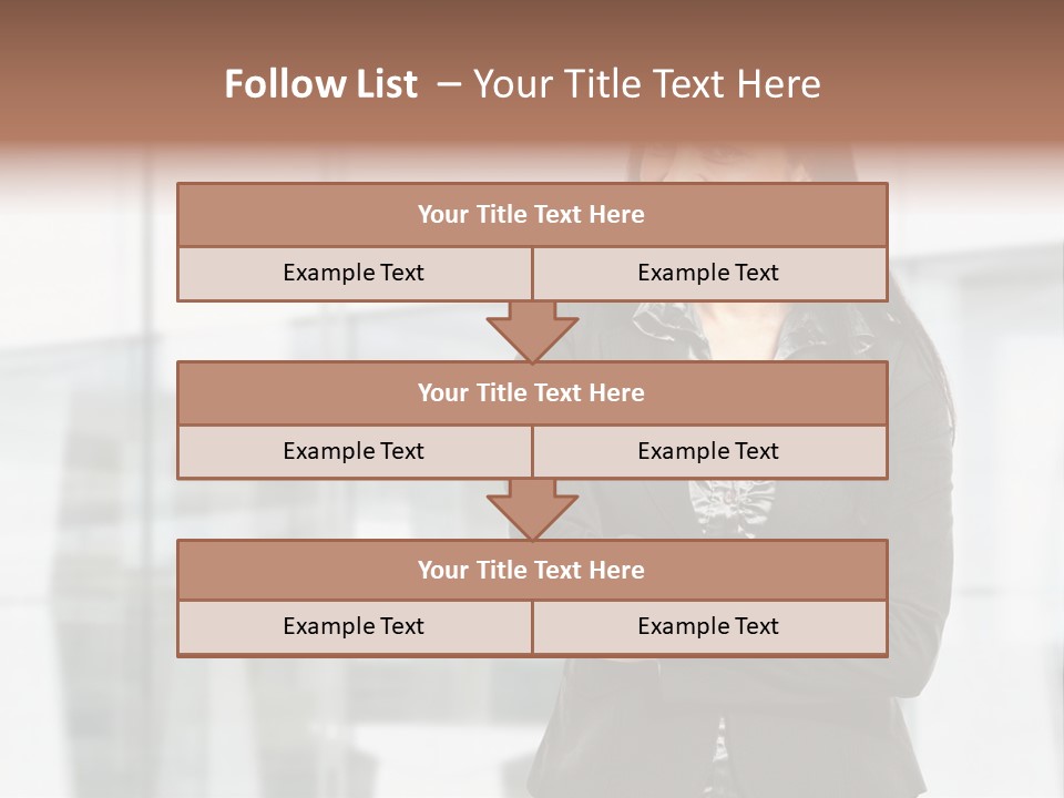 Girl Near The Office PowerPoint Template