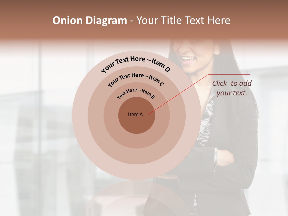 Girl Near The Office PowerPoint Template