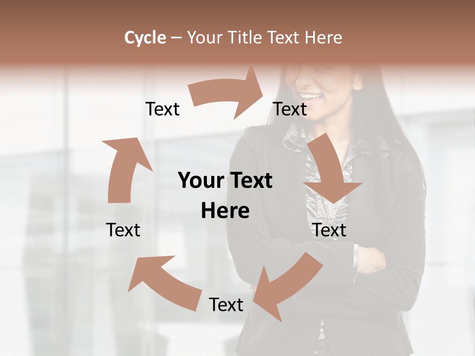 Girl Near The Office PowerPoint Template