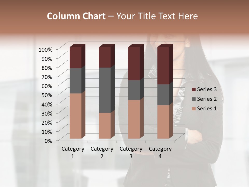 Girl Near The Office PowerPoint Template