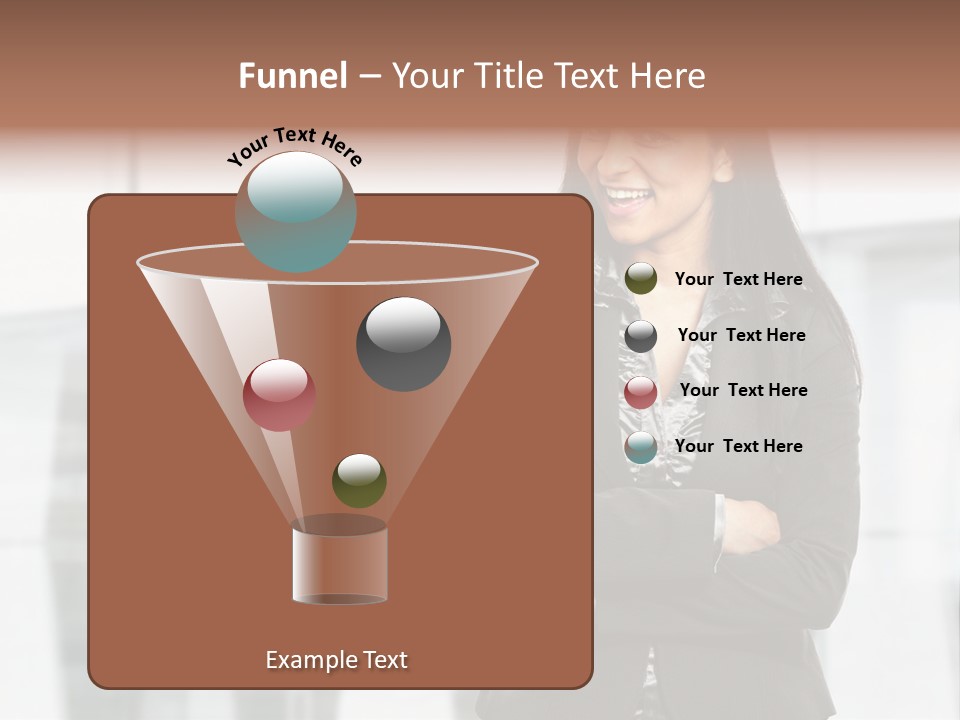 Girl Near The Office PowerPoint Template