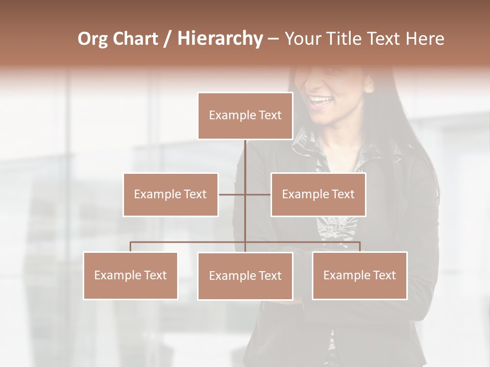 Girl Near The Office PowerPoint Template