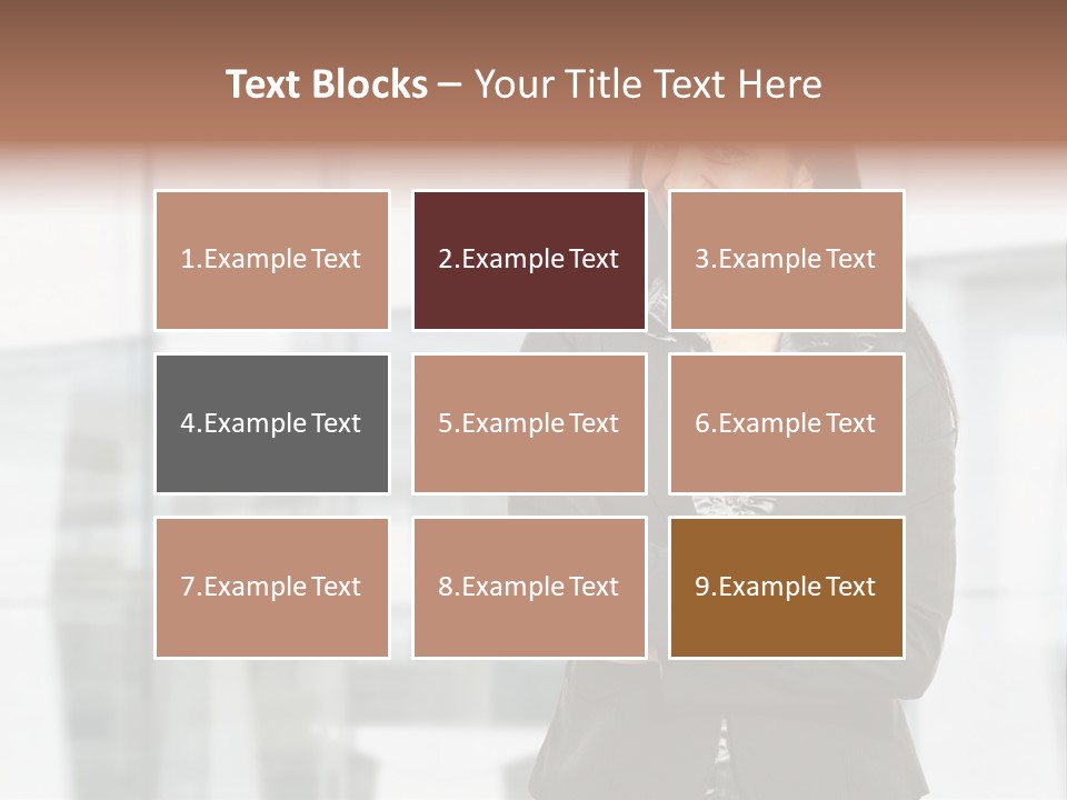 Girl Near The Office PowerPoint Template