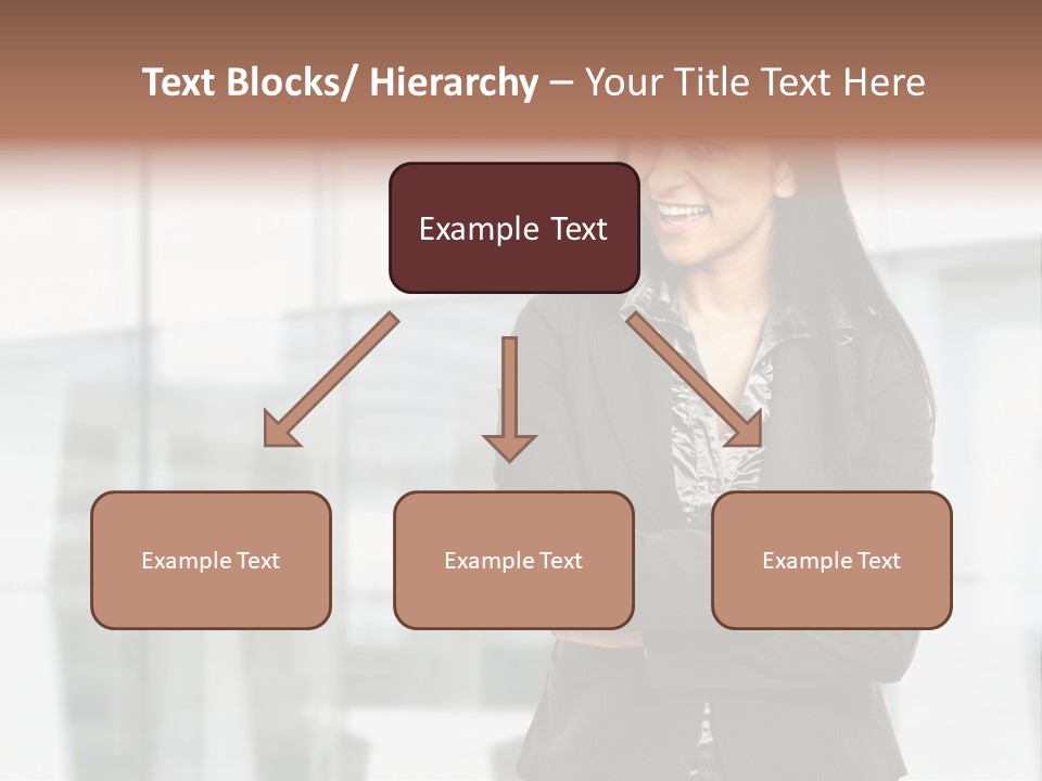 Girl Near The Office PowerPoint Template