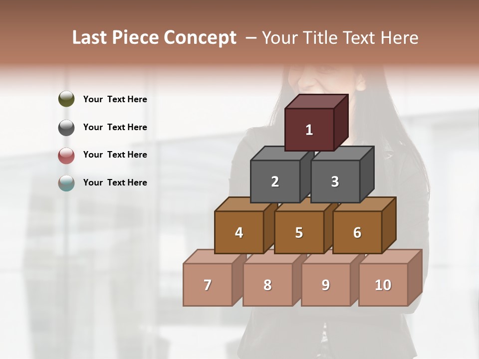 Girl Near The Office PowerPoint Template