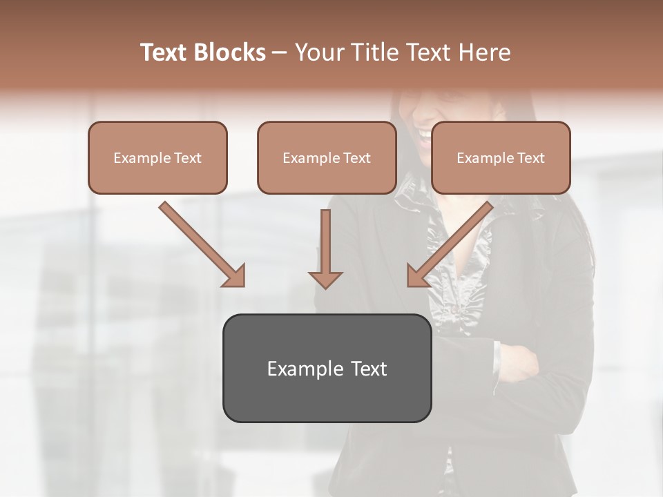 Girl Near The Office PowerPoint Template