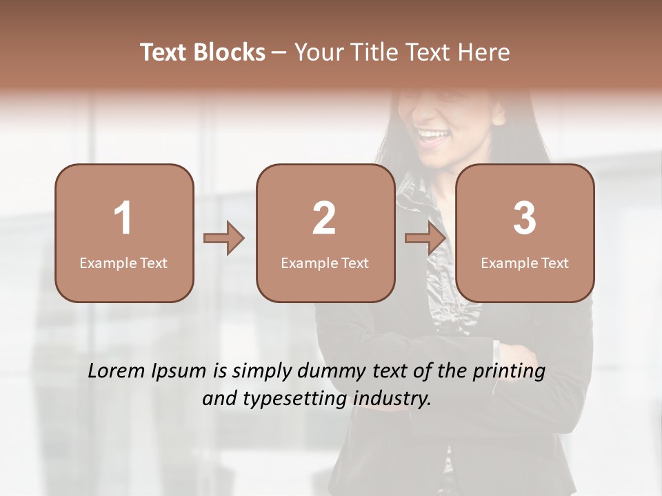 Girl Near The Office PowerPoint Template