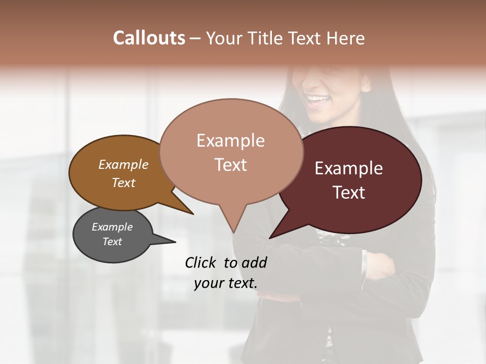 Girl Near The Office PowerPoint Template