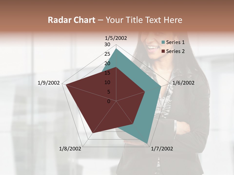 Girl Near The Office PowerPoint Template