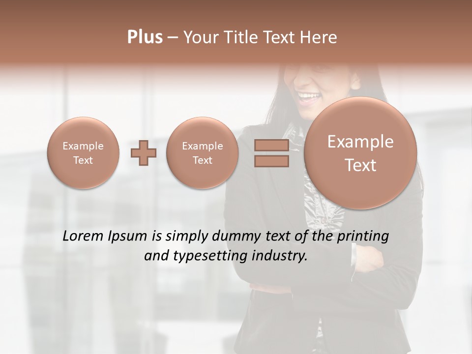 Girl Near The Office PowerPoint Template