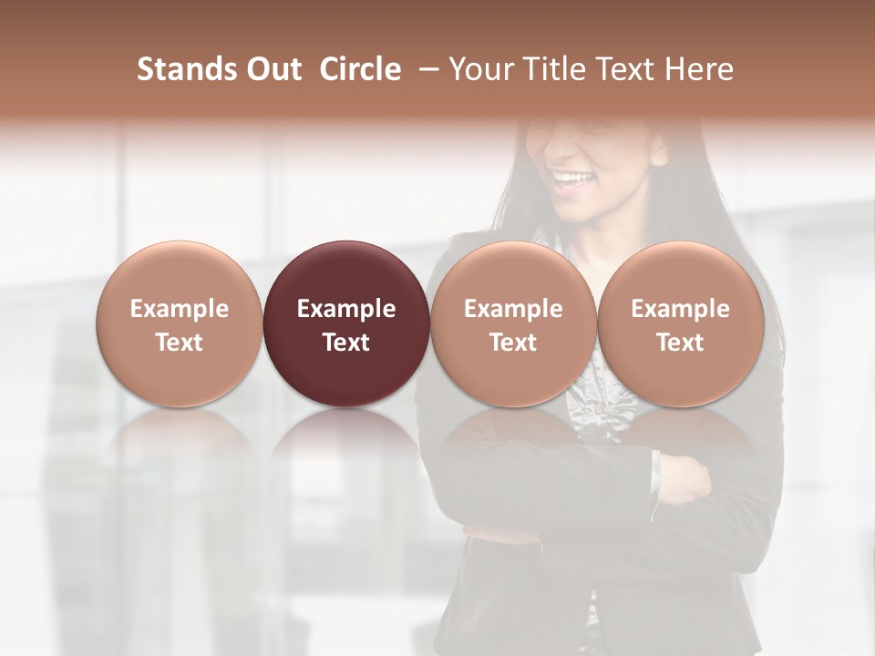 Girl Near The Office PowerPoint Template