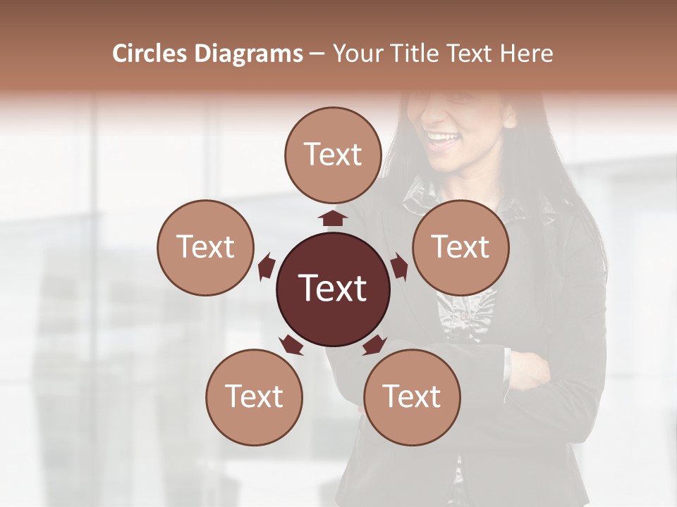 Girl Near The Office PowerPoint Template