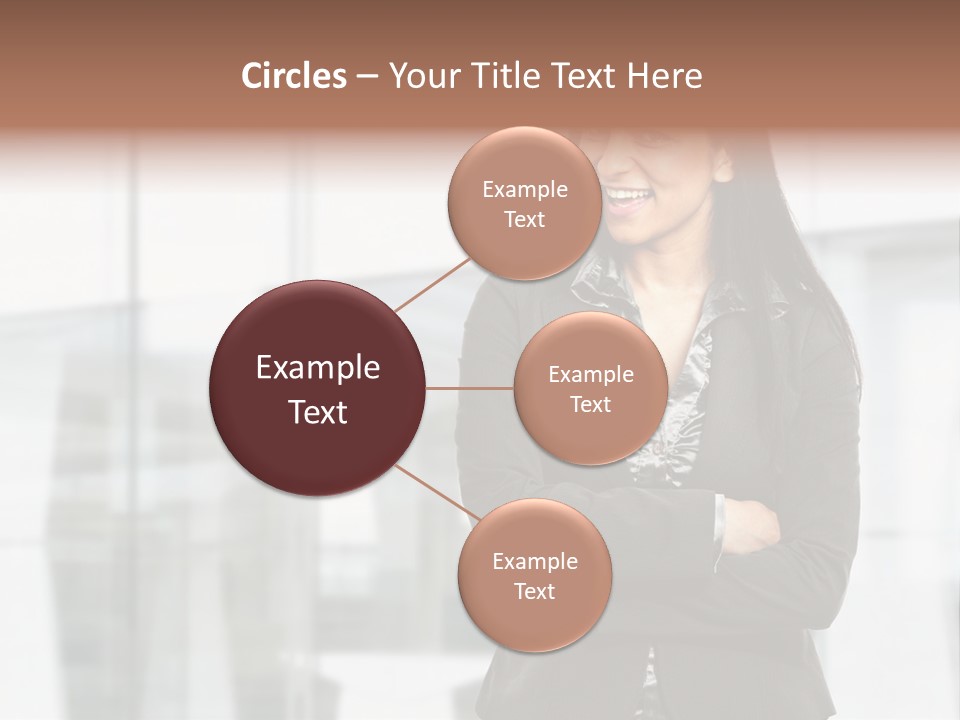 Girl Near The Office PowerPoint Template