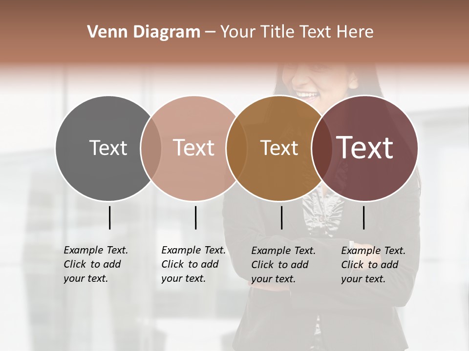 Girl Near The Office PowerPoint Template