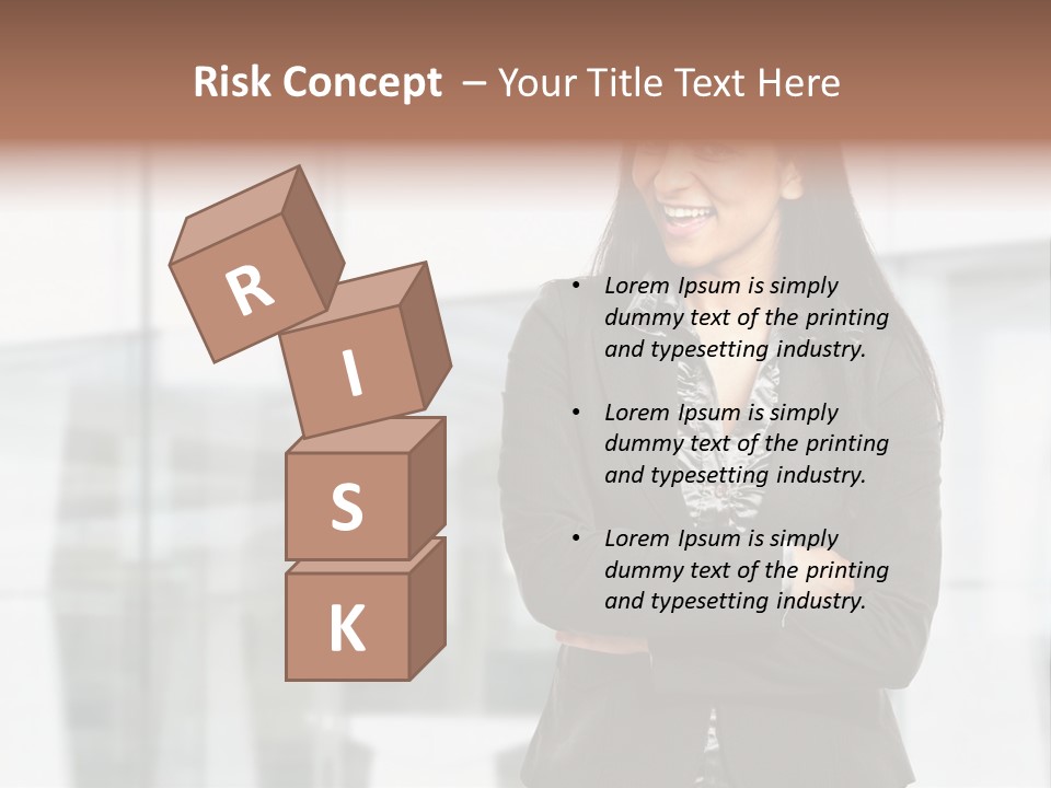 Girl Near The Office PowerPoint Template