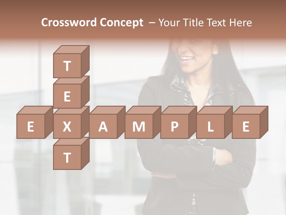 Girl Near The Office PowerPoint Template